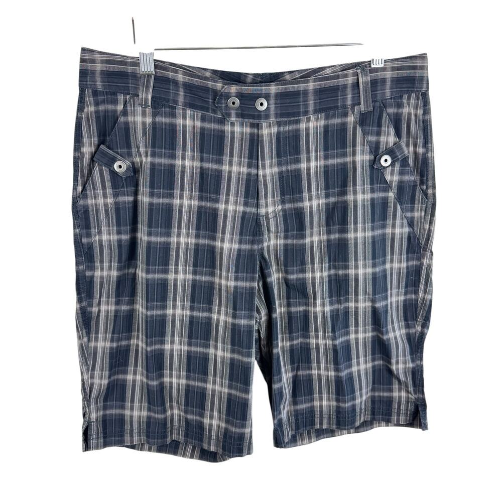 Columbia Sportswear Cotton Brown Gray Plaid Lightweight Shorts Size 12 10T